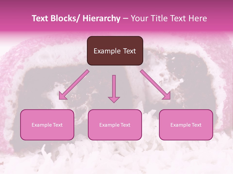 Coconut Cream Filled Chocolate Cake Snack PowerPoint Template
