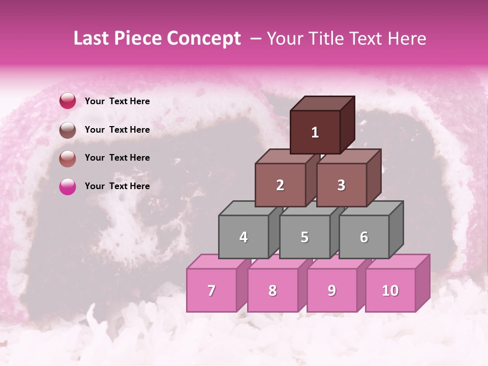 Coconut Cream Filled Chocolate Cake Snack PowerPoint Template