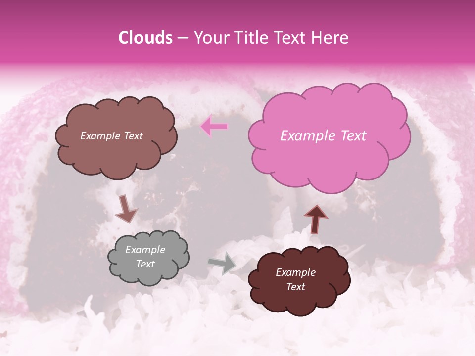 Coconut Cream Filled Chocolate Cake Snack PowerPoint Template