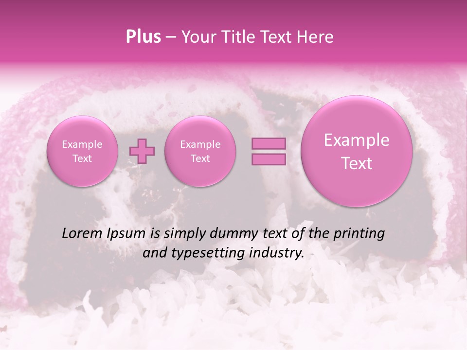 Coconut Cream Filled Chocolate Cake Snack PowerPoint Template