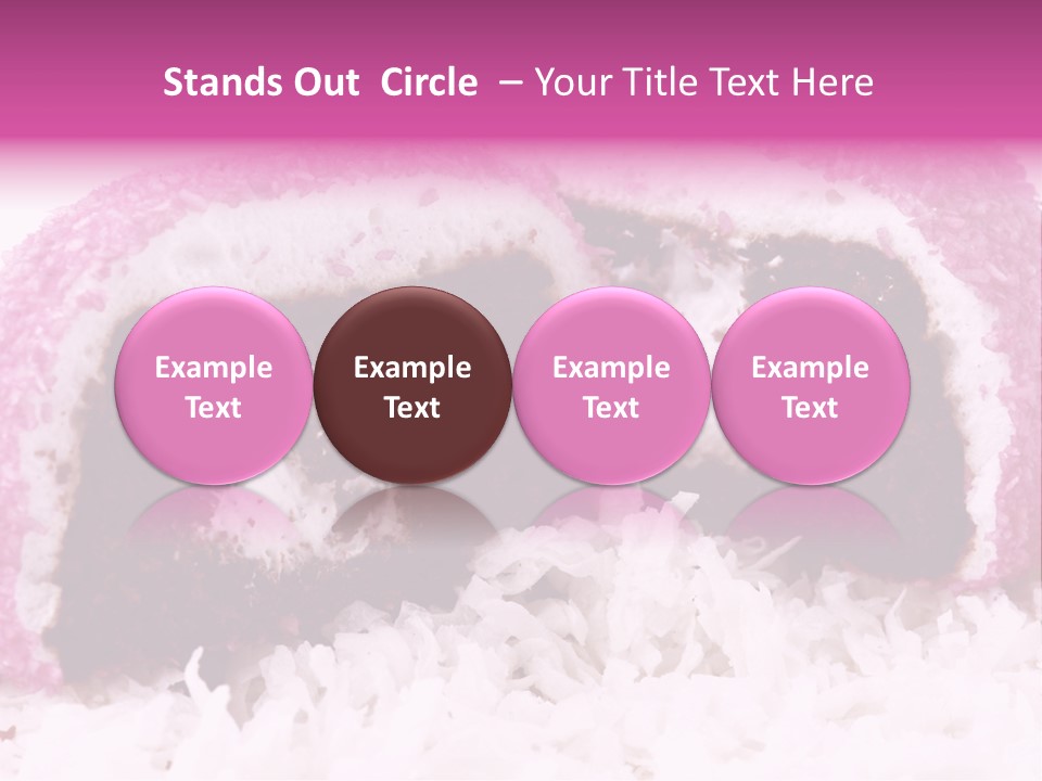 Coconut Cream Filled Chocolate Cake Snack PowerPoint Template