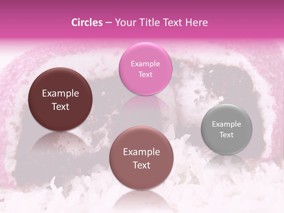 Coconut Cream Filled Chocolate Cake Snack PowerPoint Template