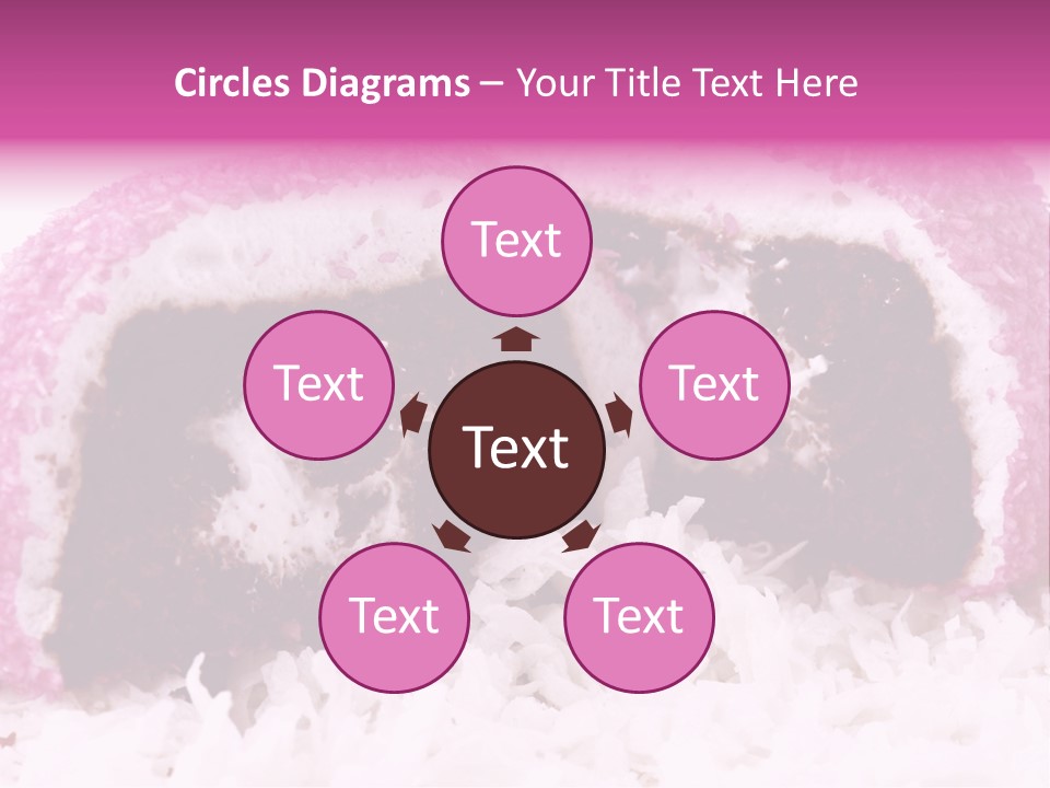 Coconut Cream Filled Chocolate Cake Snack PowerPoint Template