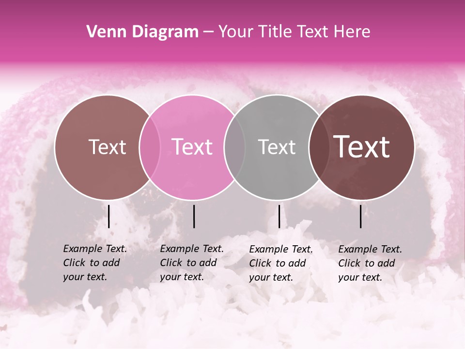 Coconut Cream Filled Chocolate Cake Snack PowerPoint Template