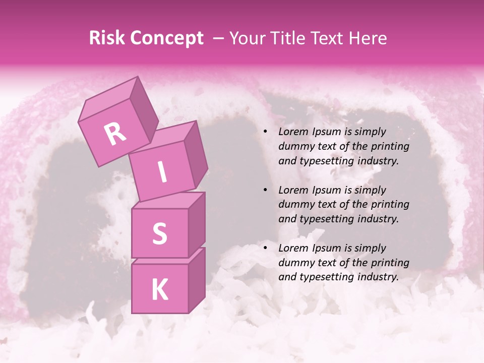 Coconut Cream Filled Chocolate Cake Snack PowerPoint Template