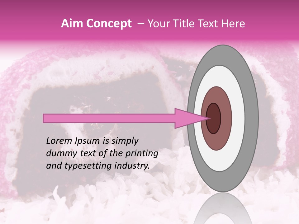Coconut Cream Filled Chocolate Cake Snack PowerPoint Template