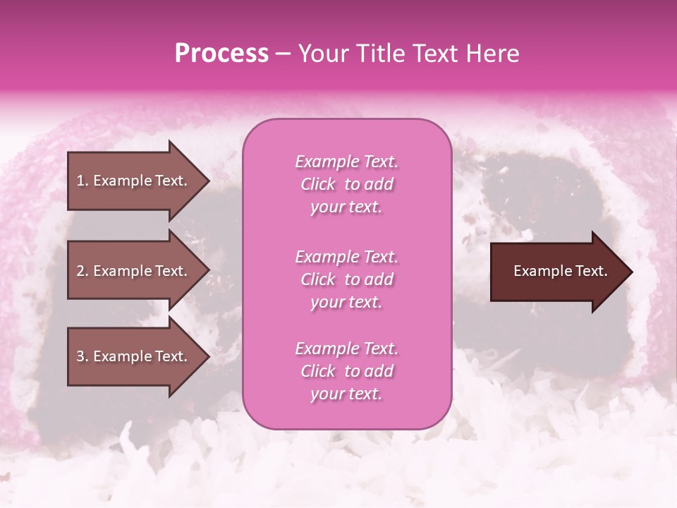 Coconut Cream Filled Chocolate Cake Snack PowerPoint Template