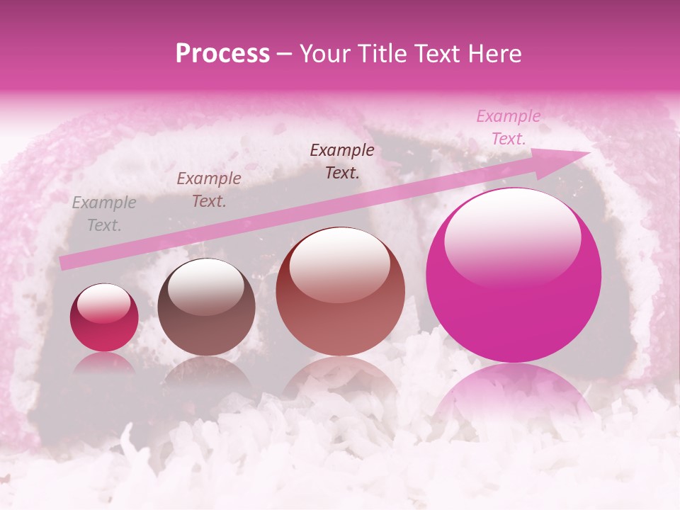 Coconut Cream Filled Chocolate Cake Snack PowerPoint Template