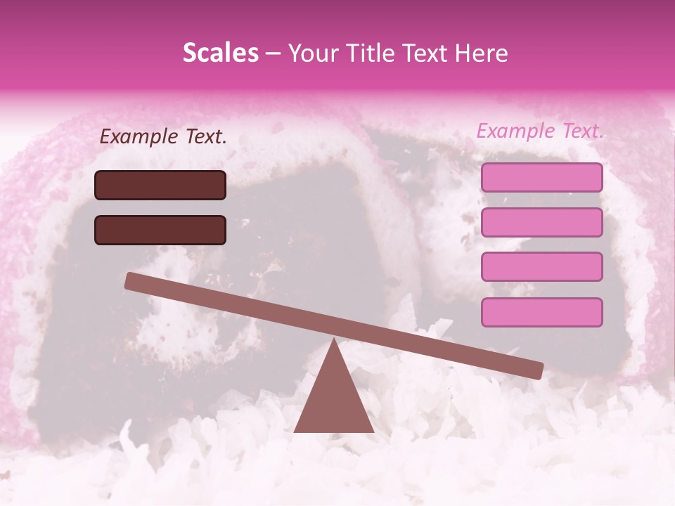 Coconut Cream Filled Chocolate Cake Snack PowerPoint Template