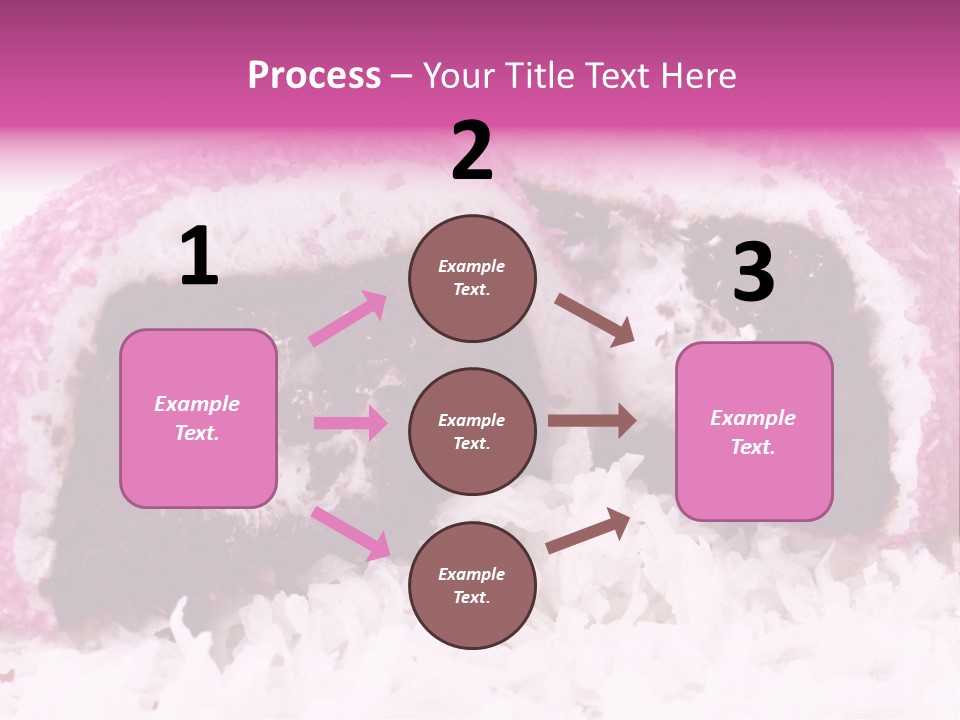 Coconut Cream Filled Chocolate Cake Snack PowerPoint Template