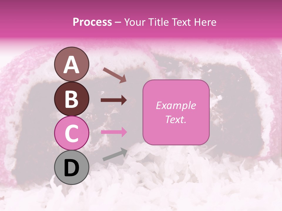 Coconut Cream Filled Chocolate Cake Snack PowerPoint Template