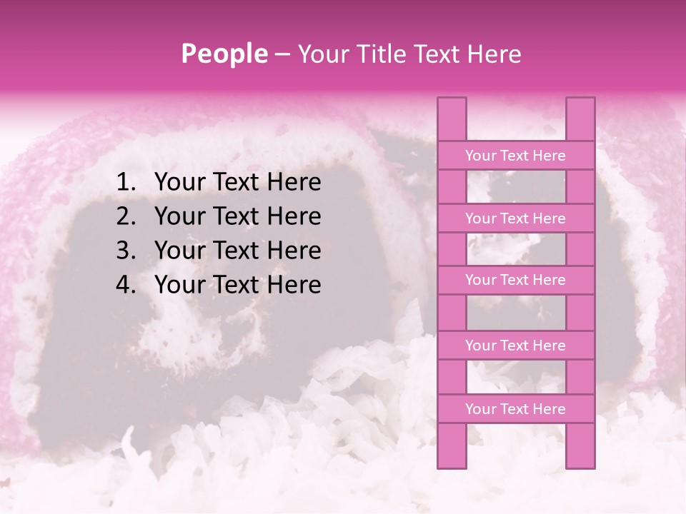 Coconut Cream Filled Chocolate Cake Snack PowerPoint Template