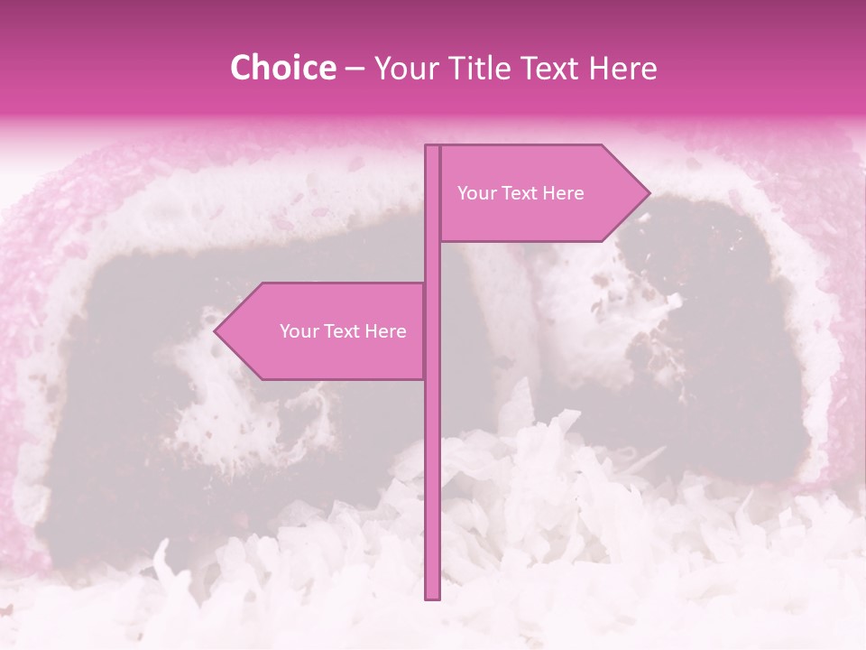 Coconut Cream Filled Chocolate Cake Snack PowerPoint Template