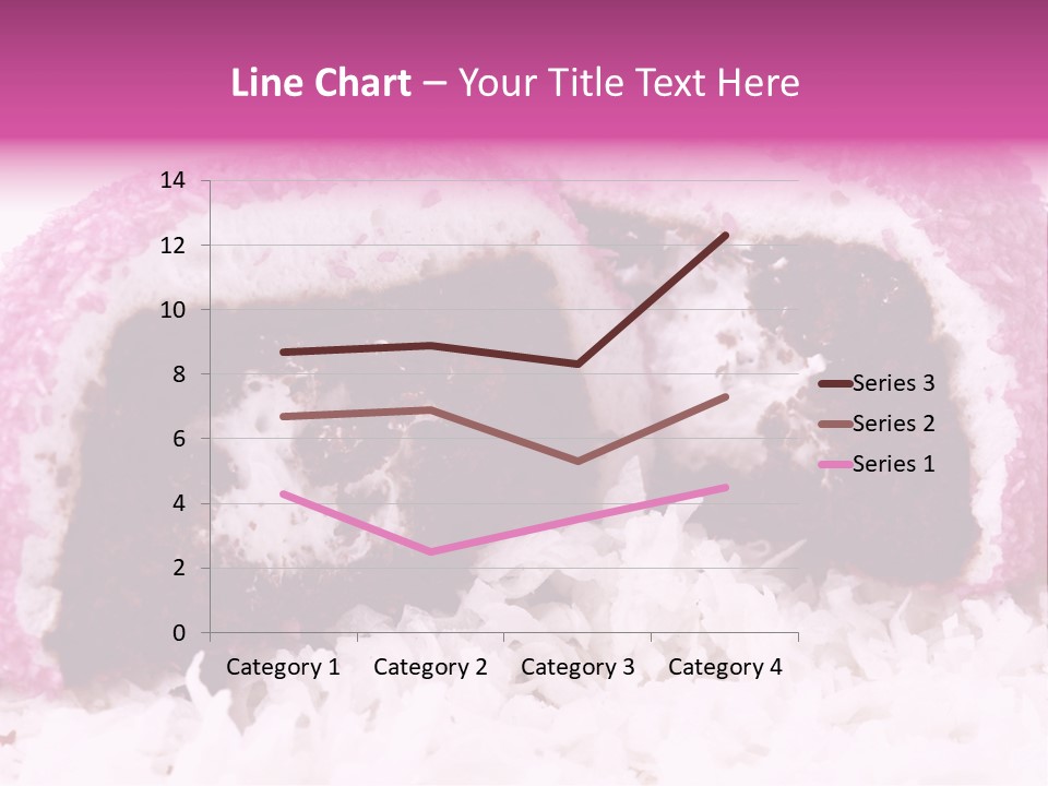 Coconut Cream Filled Chocolate Cake Snack PowerPoint Template