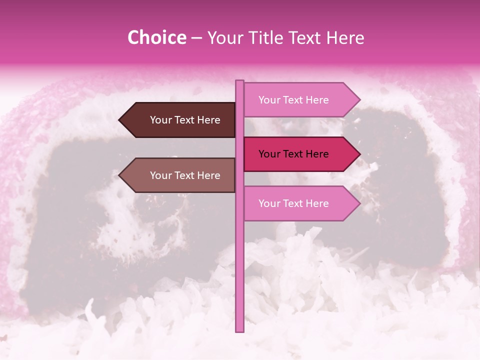 Coconut Cream Filled Chocolate Cake Snack PowerPoint Template