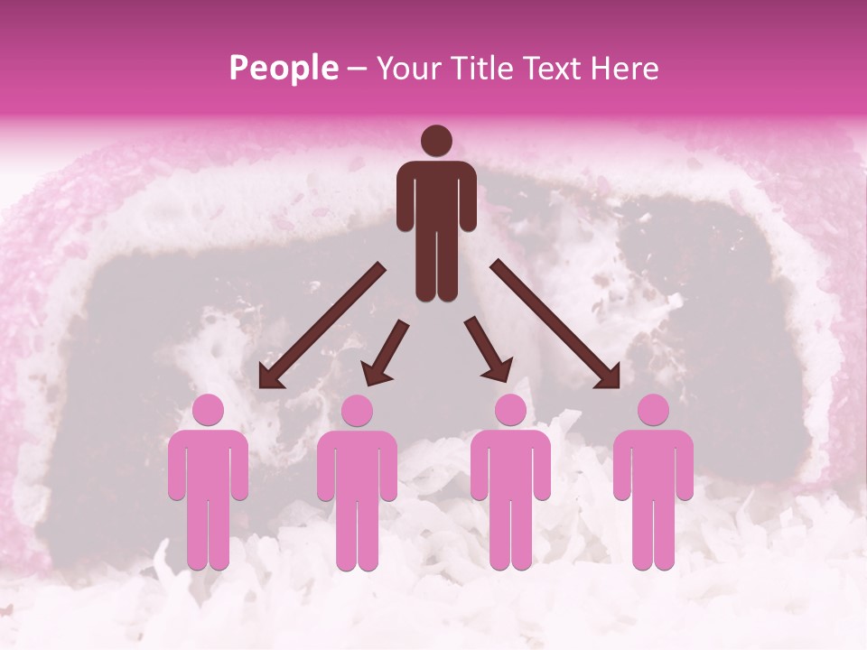 Coconut Cream Filled Chocolate Cake Snack PowerPoint Template