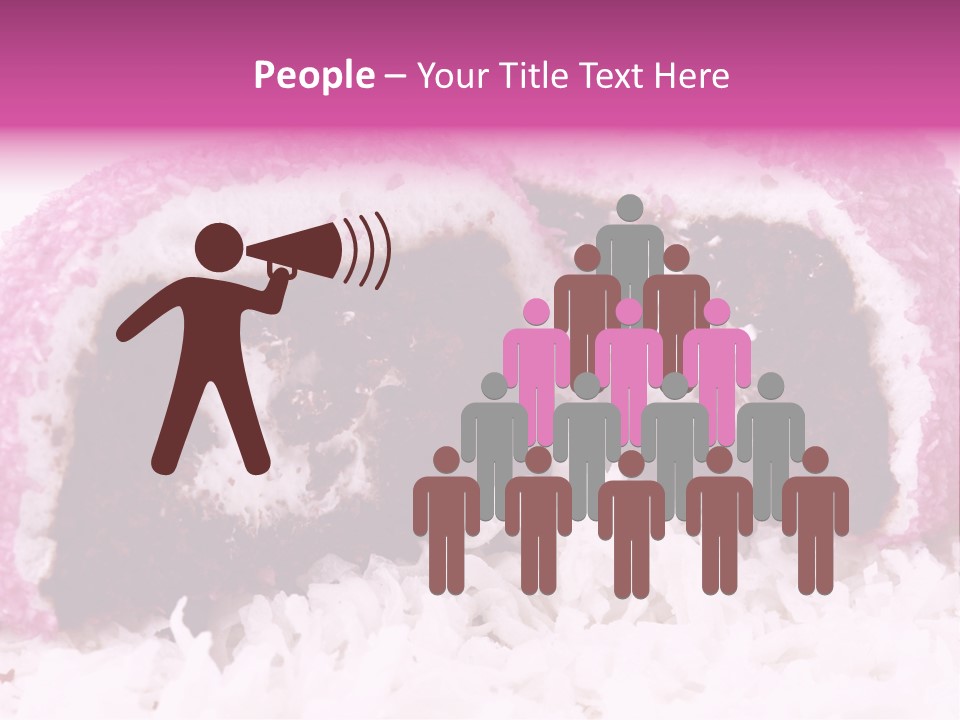 Coconut Cream Filled Chocolate Cake Snack PowerPoint Template