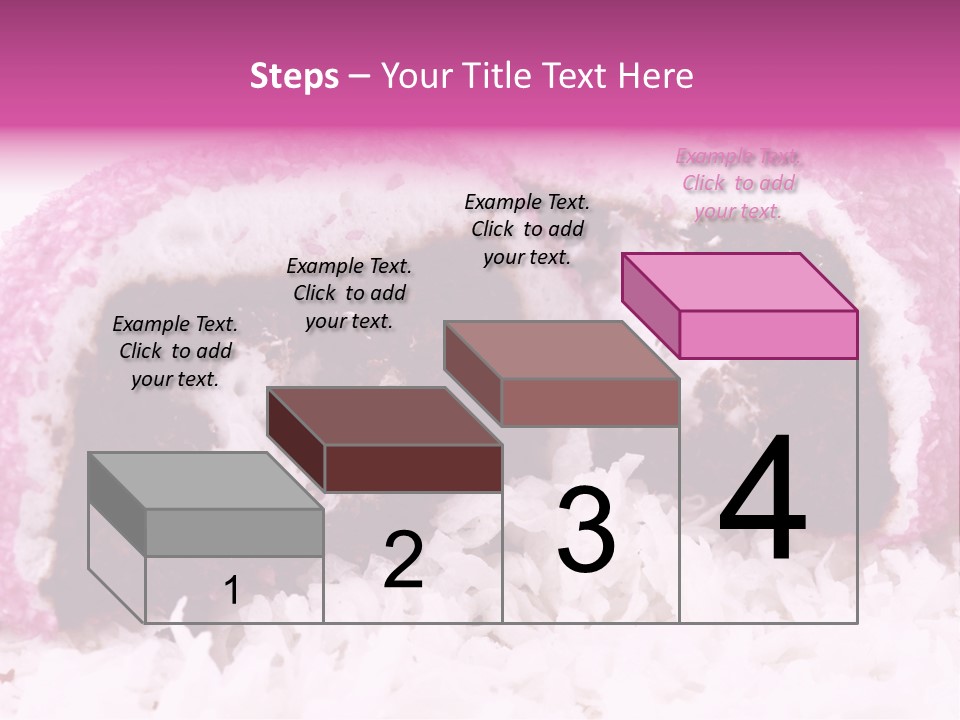 Coconut Cream Filled Chocolate Cake Snack PowerPoint Template