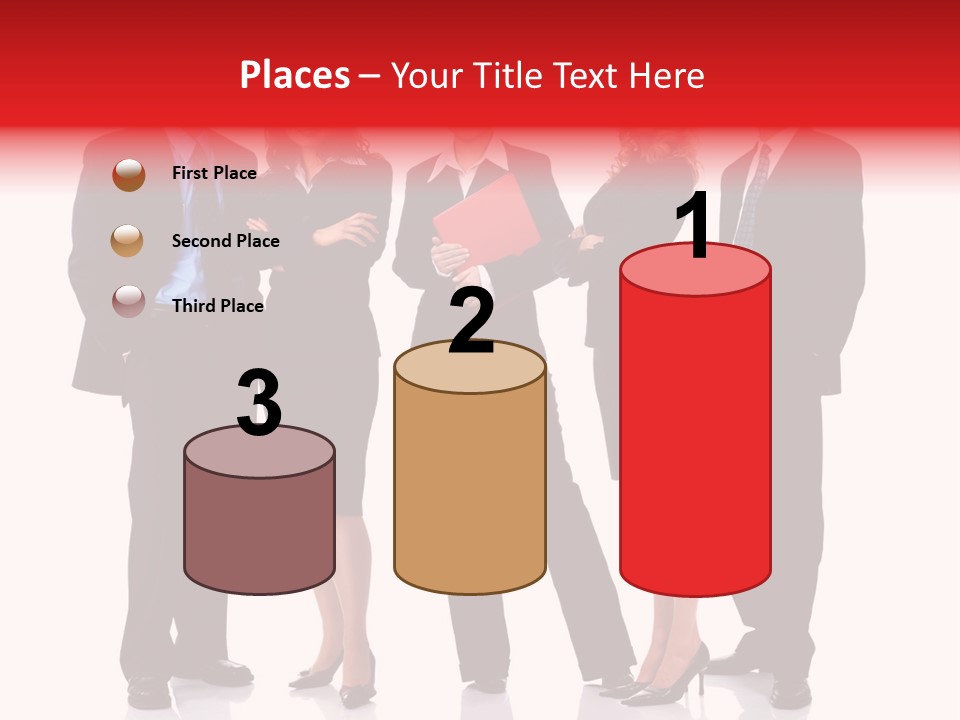 A Group Of Business People Standing Next To Each Other PowerPoint Template