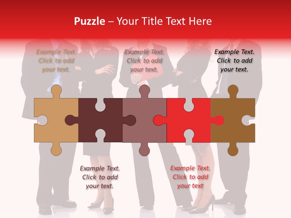 A Group Of Business People Standing Next To Each Other PowerPoint Template