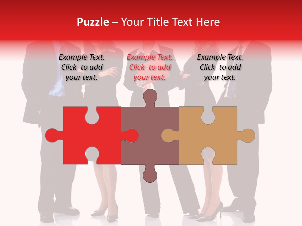 A Group Of Business People Standing Next To Each Other PowerPoint Template