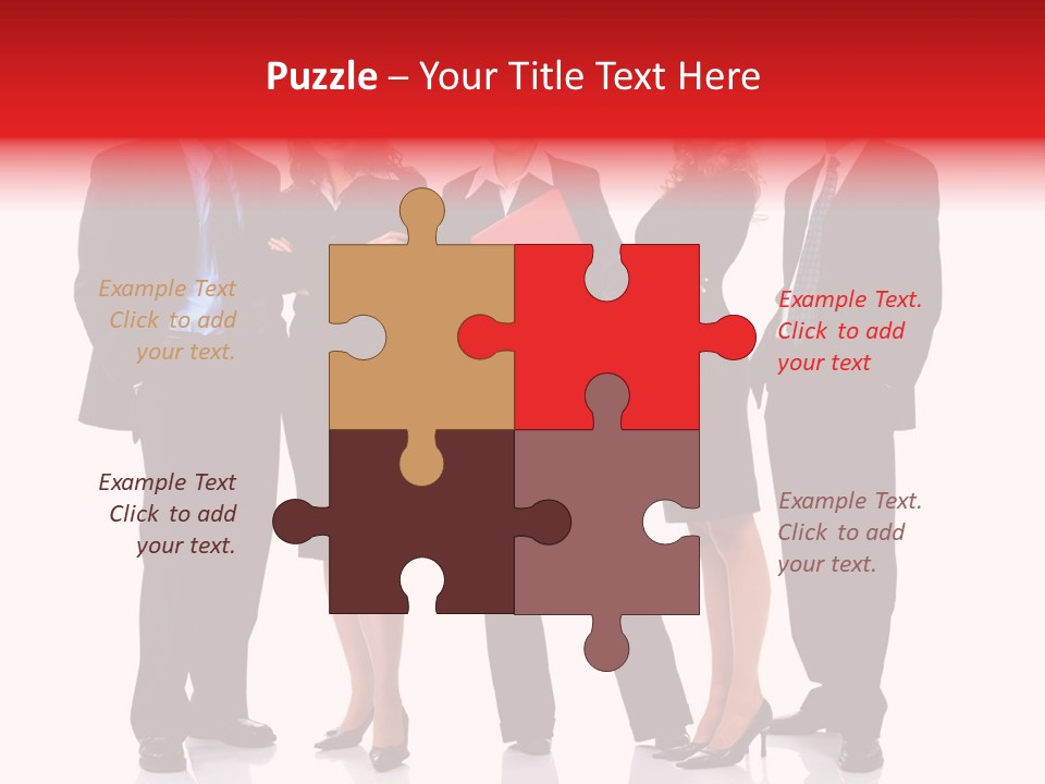 A Group Of Business People Standing Next To Each Other PowerPoint Template