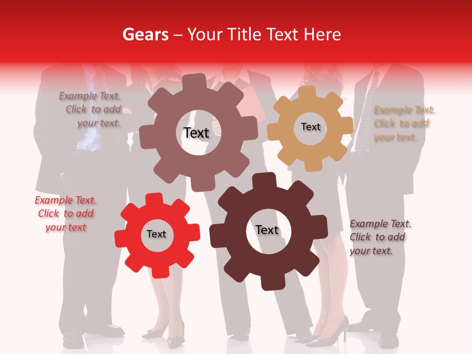 A Group Of Business People Standing Next To Each Other PowerPoint Template