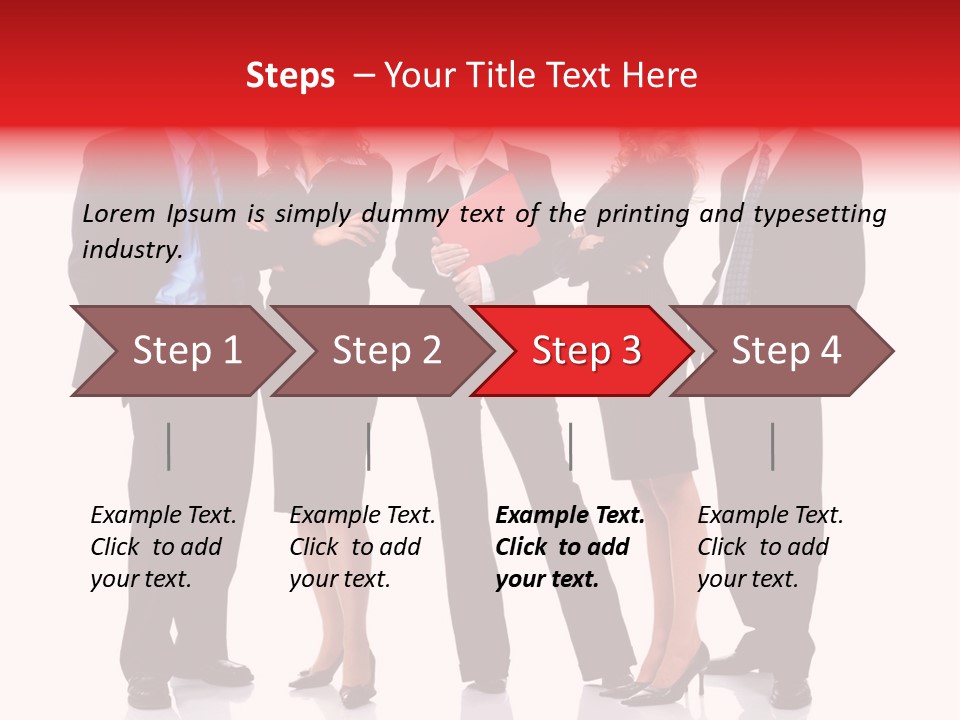 A Group Of Business People Standing Next To Each Other PowerPoint Template