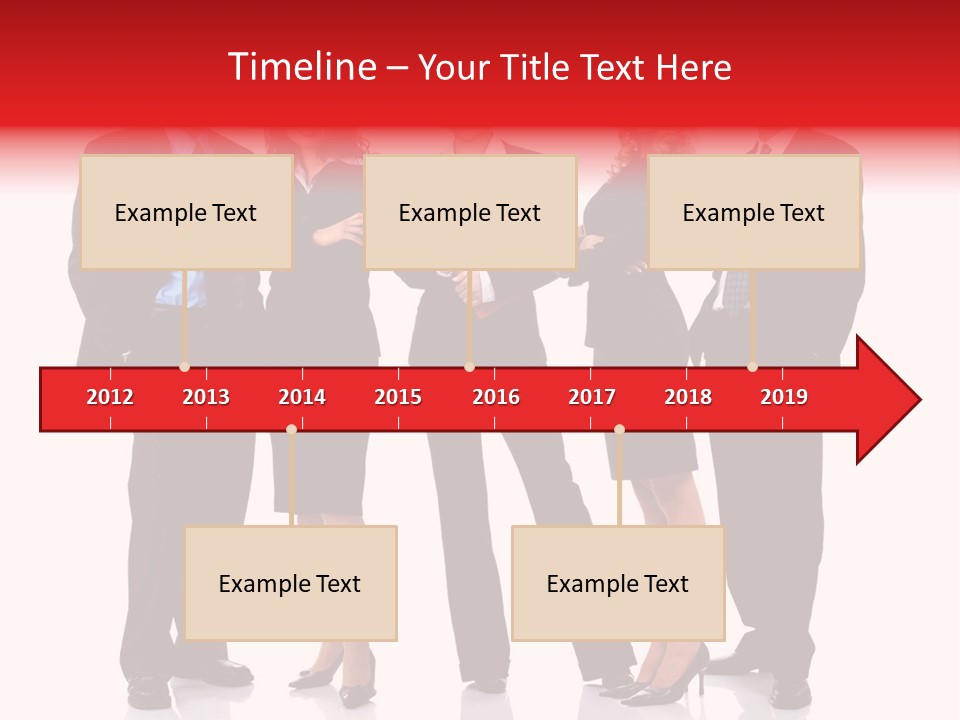A Group Of Business People Standing Next To Each Other PowerPoint Template