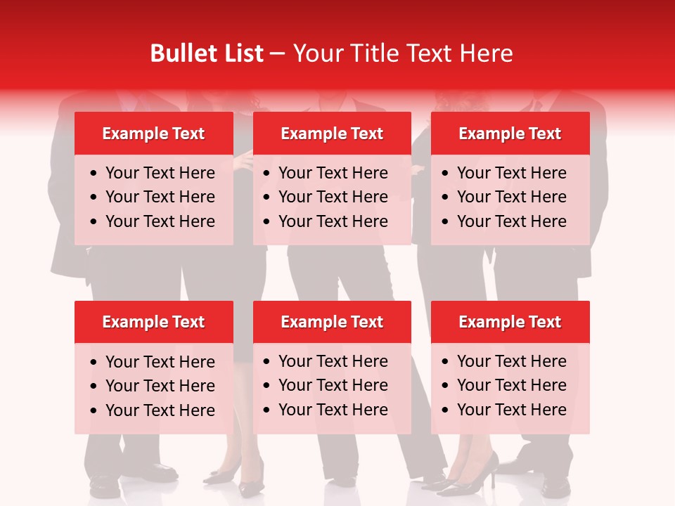A Group Of Business People Standing Next To Each Other PowerPoint Template