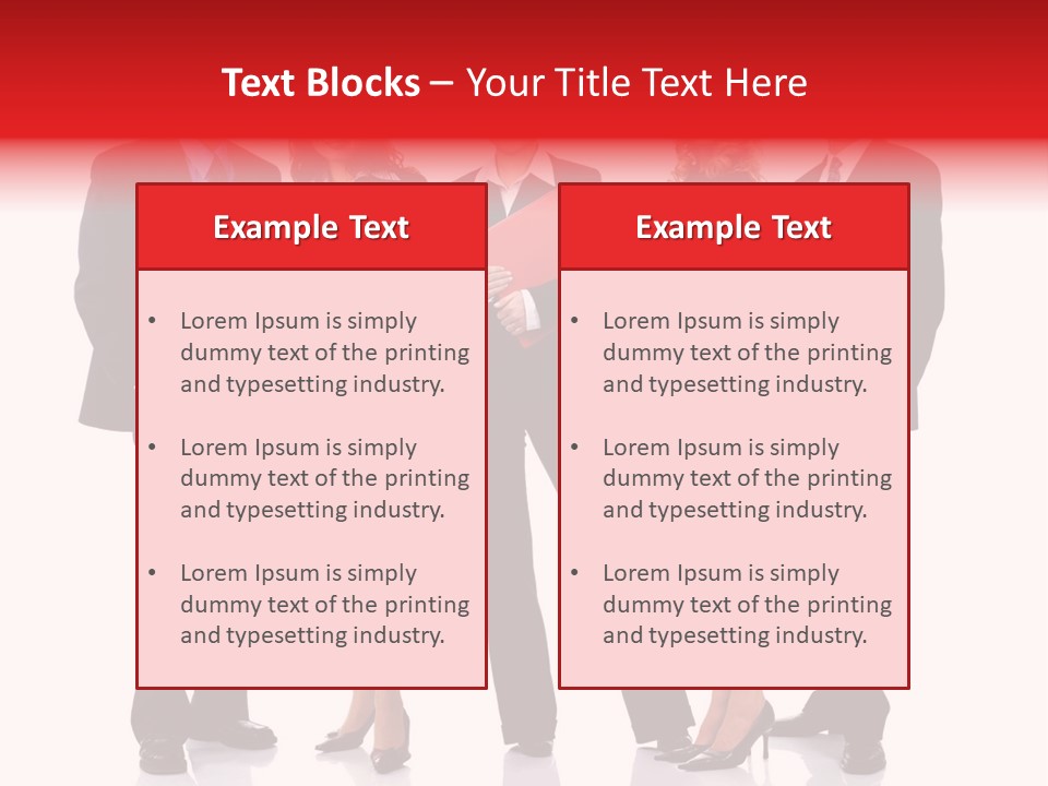 A Group Of Business People Standing Next To Each Other PowerPoint Template