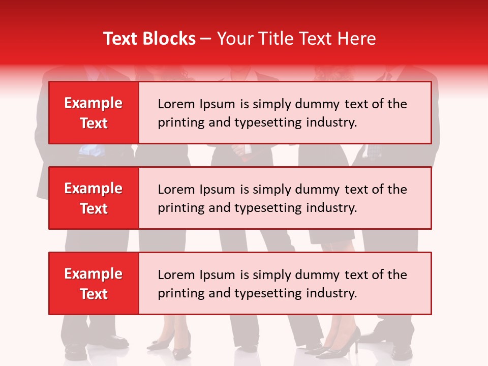 A Group Of Business People Standing Next To Each Other PowerPoint Template