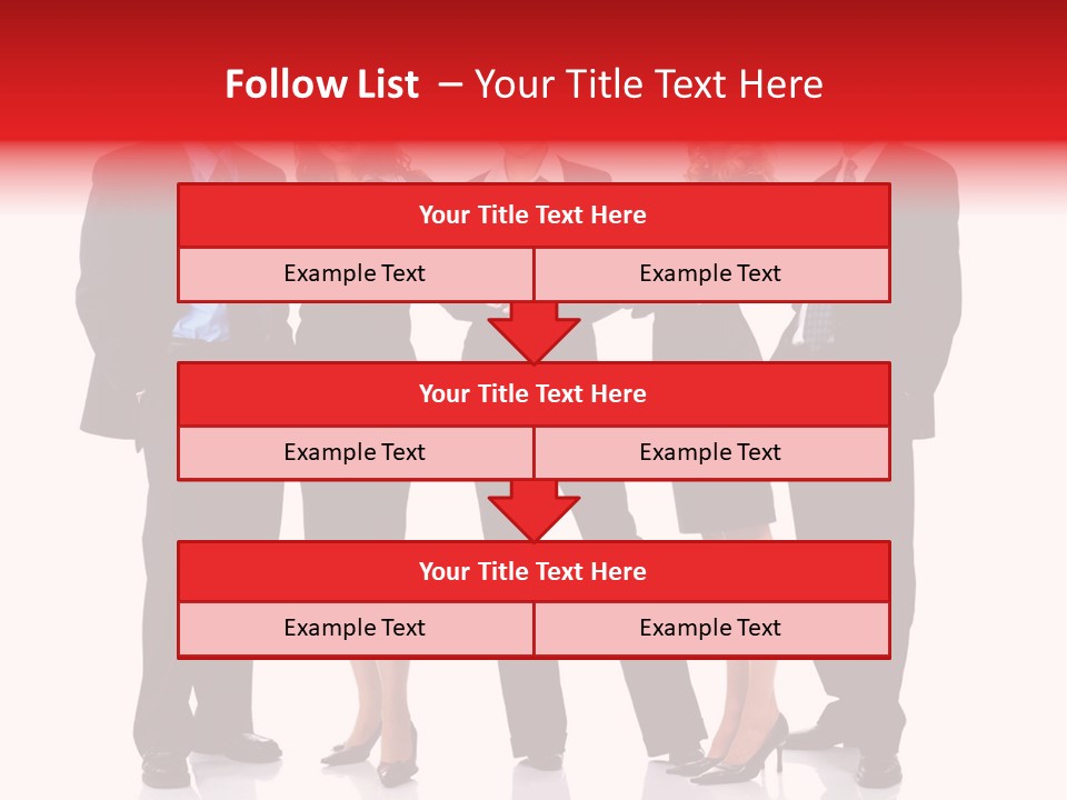 A Group Of Business People Standing Next To Each Other PowerPoint Template