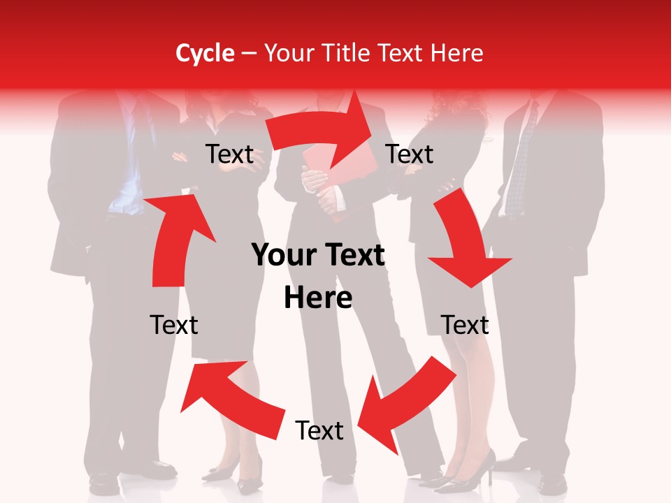 A Group Of Business People Standing Next To Each Other PowerPoint Template