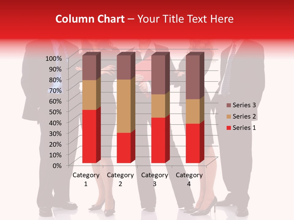 A Group Of Business People Standing Next To Each Other PowerPoint Template