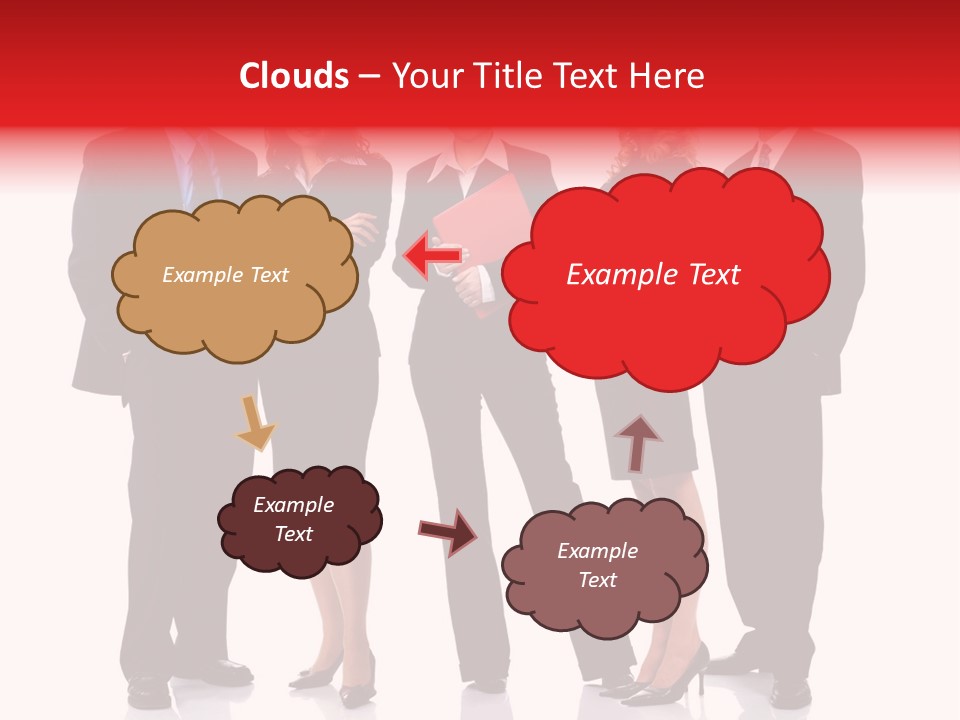 A Group Of Business People Standing Next To Each Other PowerPoint Template