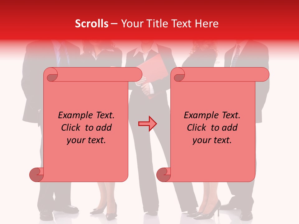 A Group Of Business People Standing Next To Each Other PowerPoint Template