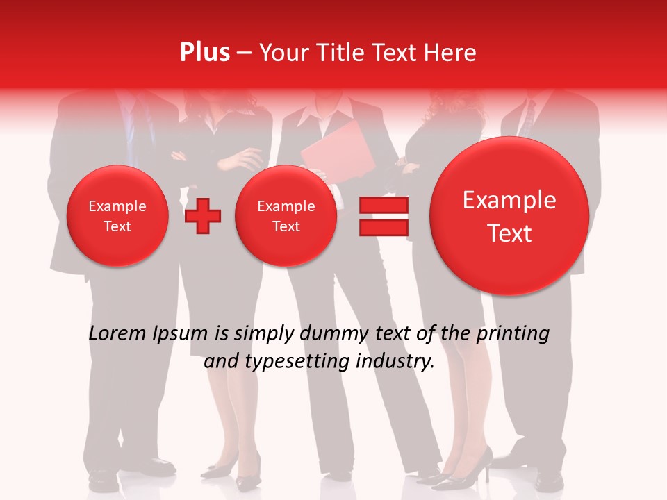 A Group Of Business People Standing Next To Each Other PowerPoint Template