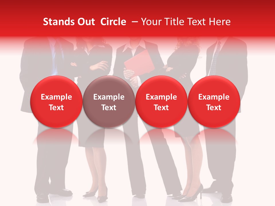 A Group Of Business People Standing Next To Each Other PowerPoint Template