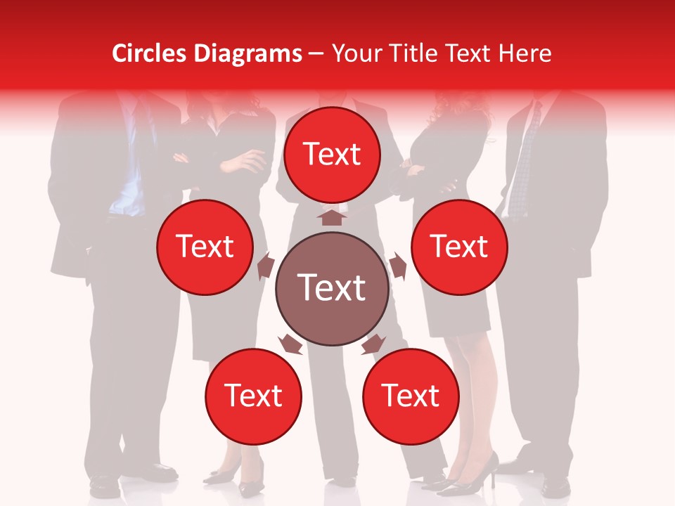 A Group Of Business People Standing Next To Each Other PowerPoint Template