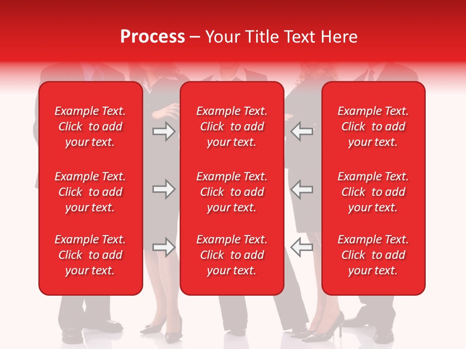 A Group Of Business People Standing Next To Each Other PowerPoint Template