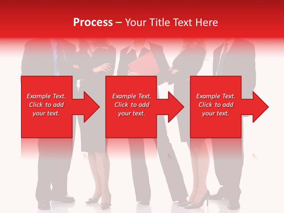 A Group Of Business People Standing Next To Each Other PowerPoint Template