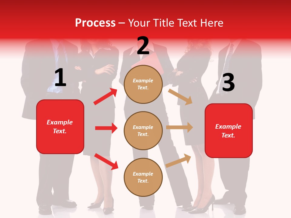 A Group Of Business People Standing Next To Each Other PowerPoint Template