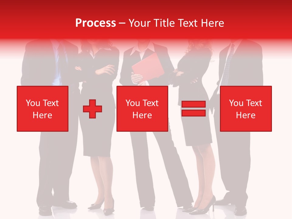 A Group Of Business People Standing Next To Each Other PowerPoint Template