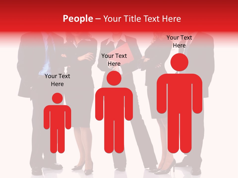 A Group Of Business People Standing Next To Each Other PowerPoint Template