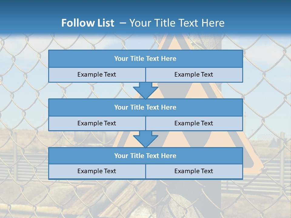 A Yellow Radioactive Hazard Sign On A Chain Link Fence PowerPoint Template