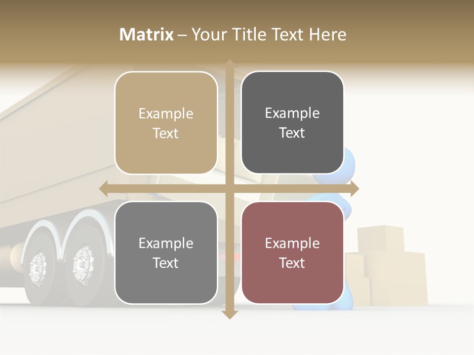 A Person Pushing A Large Box On The Back Of A Truck PowerPoint Template