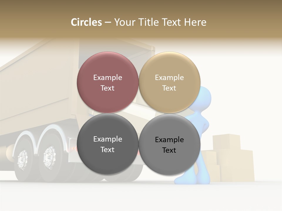 A Person Pushing A Large Box On The Back Of A Truck PowerPoint Template