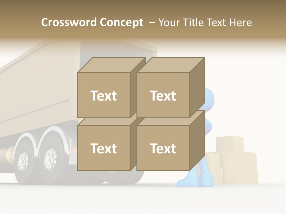 A Person Pushing A Large Box On The Back Of A Truck PowerPoint Template
