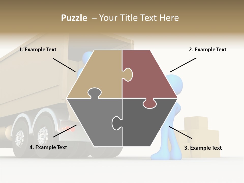 A Person Pushing A Large Box On The Back Of A Truck PowerPoint Template